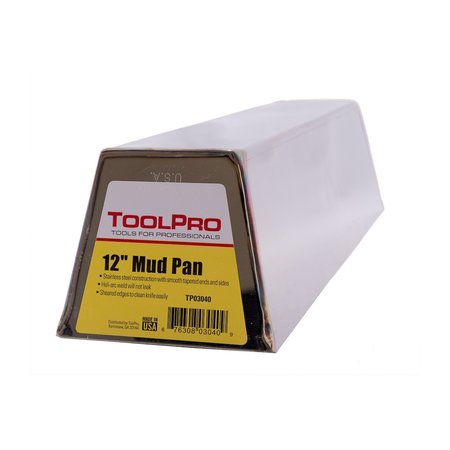 TOOLPRO 12 in Stainless Steel Mud Pan TP03040